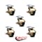 Service Caster 2 Inch Antique Brass Hooded Top Plate Ball Casters with Brakes SCC, 5PK SCC-TP01S20-POS-WA-SLB-5 - alternate 4